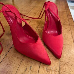 Red Heels with Ties